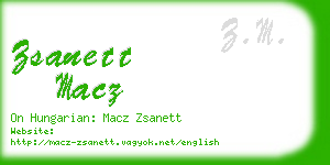 zsanett macz business card